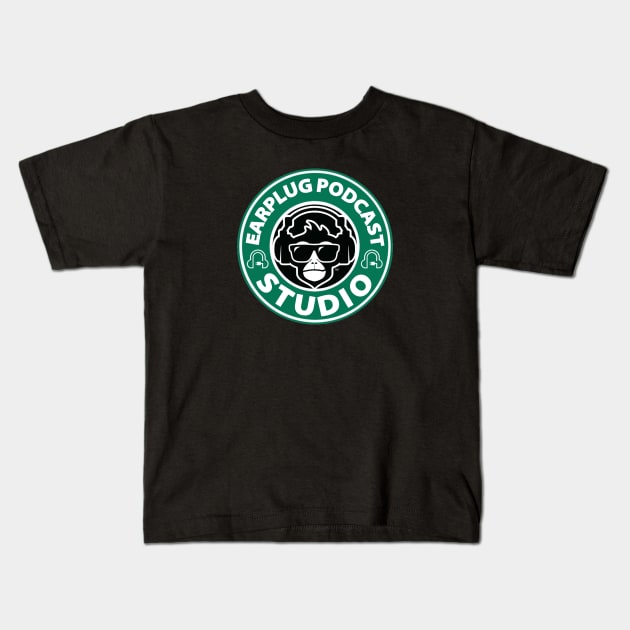 Earplug Starbucks logo tee Kids T-Shirt by EarplugPodcastNetwork